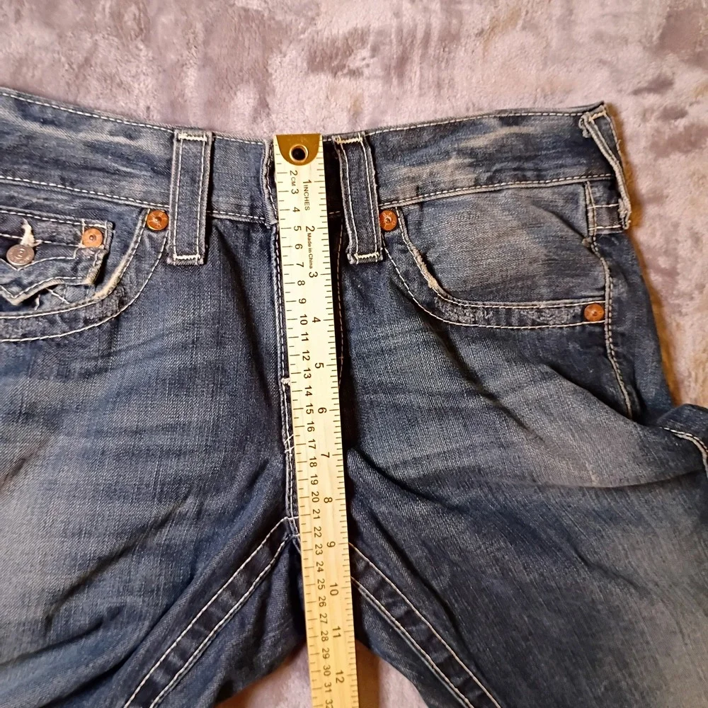 Vintage True Religion Ricky Super T Jeans Mens 30 Blue Made in USA Y2K Denium
